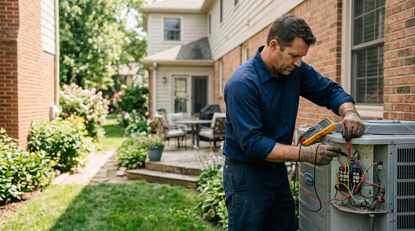 HVAC technician working near Carman, IL